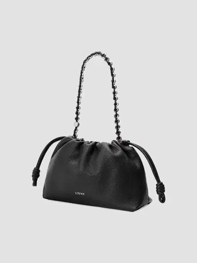 LOEWE Women's Medium Flamenco Leather Clutch - Black | Thumbnail 3 LOEWE Women's Medium Flamenco Leather Clutch - Black | Thumbnail 3