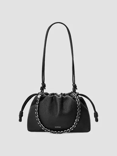 LOEWE Women's Medium Flamenco Leather Clutch - Black | Thumbnail 6 LOEWE Women's Medium Flamenco Leather Clutch - Black | Thumbnail 6