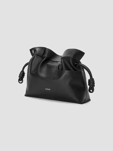 LOEWE Women's Medium Panta Flamenco Leather Clutch - Black | Thumbnail 2 LOEWE Women's Medium Panta Flamenco Leather Clutch - Black | Thumbnail 2