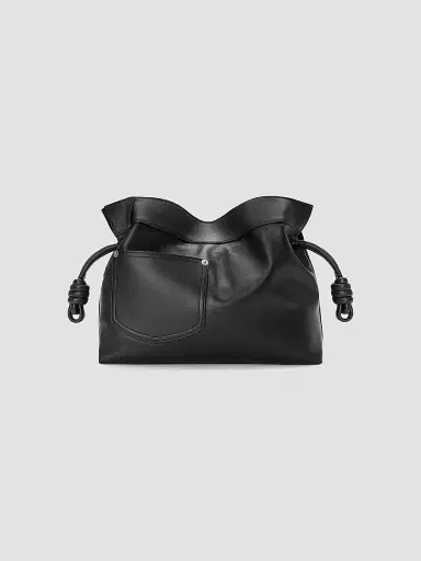 LOEWE Women's Medium Panta Flamenco Leather Clutch - Black | Thumbnail 4 LOEWE Women's Medium Panta Flamenco Leather Clutch - Black | Thumbnail 4