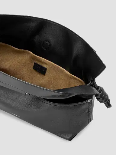 LOEWE Women's Medium Panta Flamenco Leather Clutch - Black | Thumbnail 6 LOEWE Women's Medium Panta Flamenco Leather Clutch - Black | Thumbnail 6