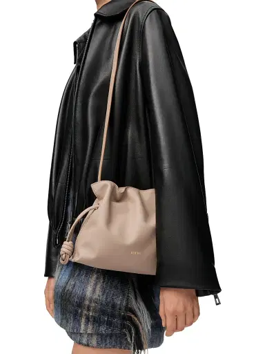 LOEWE Women's Flamenco Mini Leather Clutch - Sand | Thumbnail 2 LOEWE Women's Flamenco Mini Leather Clutch - Sand | Thumbnail 2