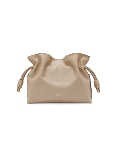 LOEWE Women's Flamenco Medium Leather Clutch - Sand | Thumbnail 1 LOEWE Women's Flamenco Medium Leather Clutch - Sand | Thumbnail 1