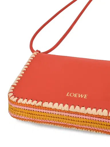 Loewe Women's x Paula's Ibiza Rio Whipstitch Leather-Raffia Pouch | Thumbnail 9 Loewe Women's x Paula's Ibiza Rio Whipstitch Leather-Raffia Pouch | Thumbnail 9