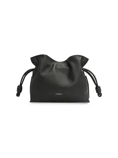 LOEWE Women's Flamenco Mini Leather Clutch - Black | Thumbnail 1 LOEWE Women's Flamenco Mini Leather Clutch - Black | Thumbnail 1