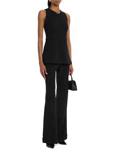 A.L.C. Women's Max Cuffed Wide-Leg Pants - Black | Thumbnail 2 A.L.C. Women's Max Cuffed Wide-Leg Pants - Black | Thumbnail 2