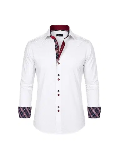 Maceoo Men's Perm Mini Panam Square Shirt - White | Thumbnail 1 Maceoo Men's Perm Mini Panam Square Shirt - White | Thumbnail 1