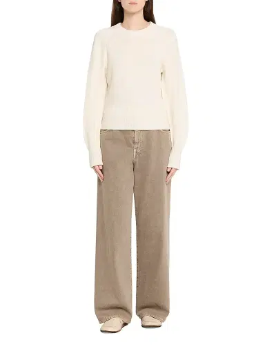 Guest in Residence Women's Cashmere Puff-Sleeve Sweater - Cream | Thumbnail 2 Guest in Residence Women's Cashmere Puff-Sleeve Sweater - Cream | Thumbnail 2