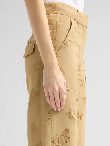 Veronica Beard Women's Cole Paisley Cotton-Blend Pants - Sand - Size 16 | Thumbnail 5 Veronica Beard Women's Cole Paisley Cotton-Blend Pants - Sand - Size 16 | Thumbnail 5