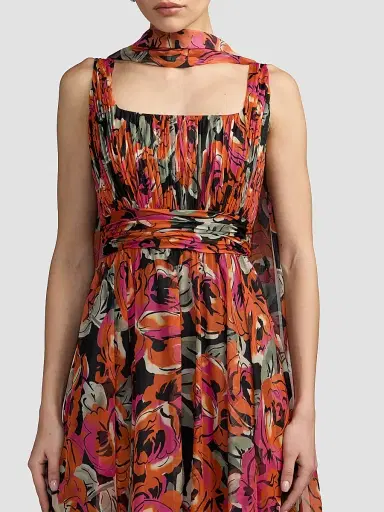 Mac Duggal Women's Floral Chiffon A-Line Gown | Thumbnail 3 Mac Duggal Women's Floral Chiffon A-Line Gown | Thumbnail 3