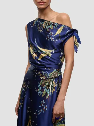 Staud Women's Portia Silk Maxi Dress - Tapestry Midnight - Size 12 | Thumbnail 5 Staud Women's Portia Silk Maxi Dress - Tapestry Midnight - Size 12 | Thumbnail 5