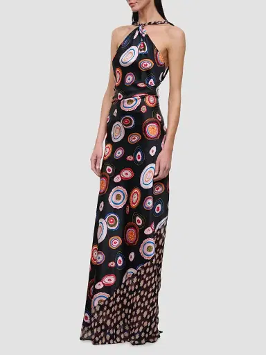 Staud Women's Charli Silk Maxi Dress - Millefiori Multi - Size 14 | Thumbnail 3 Staud Women's Charli Silk Maxi Dress - Millefiori Multi - Size 14 | Thumbnail 3