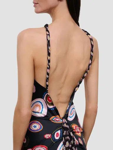 Staud Women's Charli Silk Maxi Dress - Millefiori Multi - Size 14 | Thumbnail 5 Staud Women's Charli Silk Maxi Dress - Millefiori Multi - Size 14 | Thumbnail 5