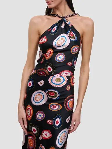 Staud Women's Charli Silk Maxi Dress - Millefiori Multi - Size 14 | Thumbnail 6 Staud Women's Charli Silk Maxi Dress - Millefiori Multi - Size 14 | Thumbnail 6