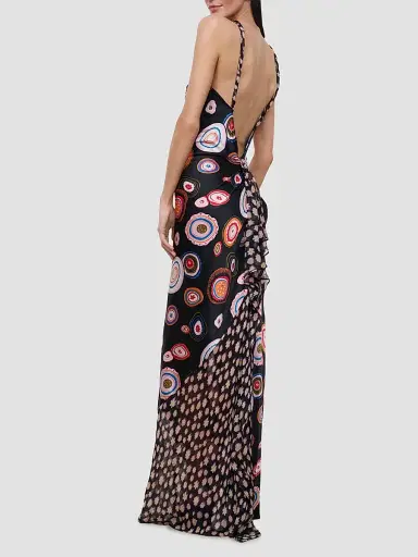 Staud Women's Charli Silk Maxi Dress - Millefiori Multi - Size 14 | Thumbnail 7 Staud Women's Charli Silk Maxi Dress - Millefiori Multi - Size 14 | Thumbnail 7