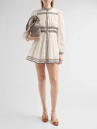 Ulla Johnson Women's Lumi Cotton Mini Dress - Blanc - Size 16 | Thumbnail 2 Ulla Johnson Women's Lumi Cotton Mini Dress - Blanc - Size 16 | Thumbnail 2