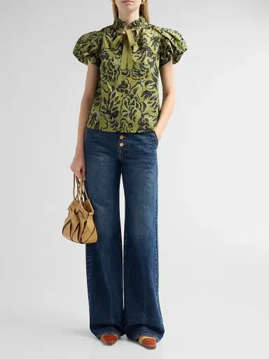 Ulla Johnson Women's Estela Printed Cotton Top | Thumbnail 2 Ulla Johnson Women's Estela Printed Cotton Top | Thumbnail 2