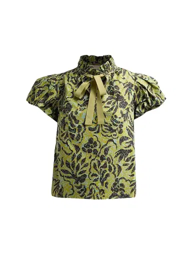 Ulla Johnson Women's Estela Printed Cotton Top | Thumbnail 1 Ulla Johnson Women's Estela Printed Cotton Top | Thumbnail 1