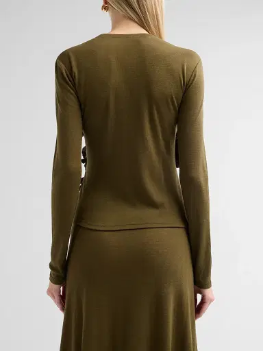 Ulla Johnson Women's Polina Jersey Long-Sleeve Top | Thumbnail 3 Ulla Johnson Women's Polina Jersey Long-Sleeve Top | Thumbnail 3