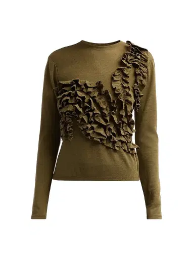 Ulla Johnson Women's Polina Jersey Long-Sleeve Top | Thumbnail 1 Ulla Johnson Women's Polina Jersey Long-Sleeve Top | Thumbnail 1