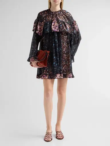 Ulla Johnson Women's Lune Silk Mini Dress - Eclipse - Size 12 | Thumbnail 2 Ulla Johnson Women's Lune Silk Mini Dress - Eclipse - Size 12 | Thumbnail 2