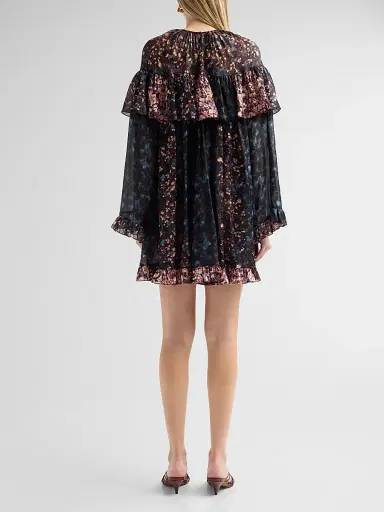 Ulla Johnson Women's Lune Silk Mini Dress - Eclipse - Size 12 | Thumbnail 3 Ulla Johnson Women's Lune Silk Mini Dress - Eclipse - Size 12 | Thumbnail 3