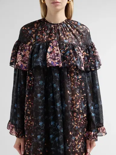 Ulla Johnson Women's Lune Silk Mini Dress - Eclipse - Size 12 | Thumbnail 5 Ulla Johnson Women's Lune Silk Mini Dress - Eclipse - Size 12 | Thumbnail 5
