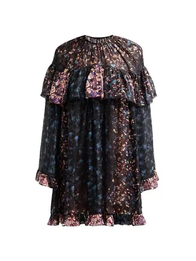 Ulla Johnson Women's Lune Silk Mini Dress - Eclipse - Size 12 | Thumbnail 1 Ulla Johnson Women's Lune Silk Mini Dress - Eclipse - Size 12 | Thumbnail 1