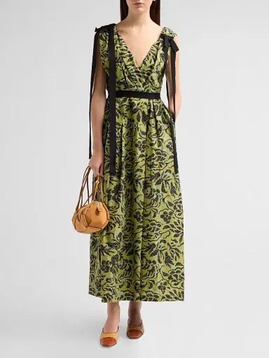 Ulla Johnson Women's Karina Bow Midi Dress | Thumbnail 2 Ulla Johnson Women's Karina Bow Midi Dress | Thumbnail 2