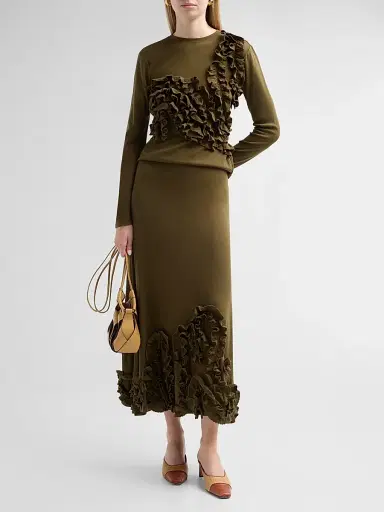 Ulla Johnson Women's Heloise Jersey Midi Skirt | Thumbnail 2 Ulla Johnson Women's Heloise Jersey Midi Skirt | Thumbnail 2