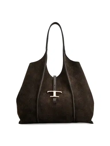 Tod's Women's Medium Suede Shopping Tote Bag | Thumbnail 1 Tod's Women's Medium Suede Shopping Tote Bag | Thumbnail 1