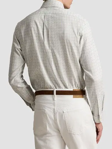 Polo Ralph Lauren Men's Tattersall Cotton Shirt - White Faded Mint - Size XXL | Thumbnail 3 Polo Ralph Lauren Men's Tattersall Cotton Shirt - White Faded Mint - Size XXL | Thumbnail 3