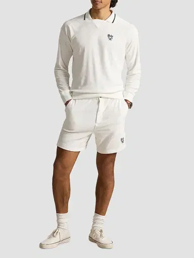 Polo Ralph Lauren Men's Polo Prepster Terry Shorts - White | Thumbnail 2 Polo Ralph Lauren Men's Polo Prepster Terry Shorts - White | Thumbnail 2