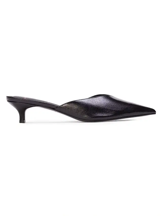 Women's Sofia 35MM Slipper Mules - Black Leather Women's Sofia 35MM Slipper Mules - Black Leather