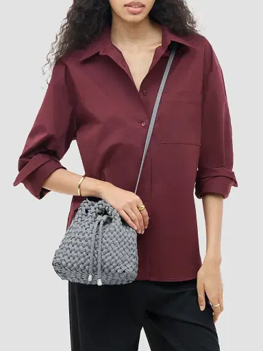 Naghedi Women's Gramercy Double Weave Bucket Bag | Thumbnail 3 Naghedi Women's Gramercy Double Weave Bucket Bag | Thumbnail 3