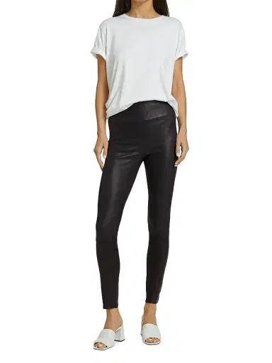 Sprwmn Women's Leather Ankle Leggings | Thumbnail 2 Sprwmn Women's Leather Ankle Leggings | Thumbnail 2