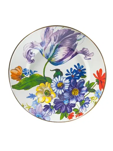 MacKenzie-Childs Flower Market Dinner Plate - White | Thumbnail 1 MacKenzie-Childs Flower Market Dinner Plate - White | Thumbnail 1