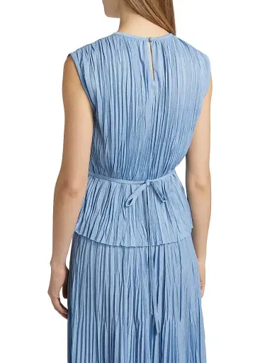 Proenza Schouler White Label Women's Lyra Pleated Jersey Sleeveless Top - Pool | Thumbnail 5 Proenza Schouler White Label Women's Lyra Pleated Jersey Sleeveless Top - Pool | Thumbnail 5