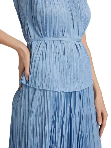 Proenza Schouler White Label Women's Lyra Pleated Jersey Sleeveless Top - Pool | Thumbnail 6 Proenza Schouler White Label Women's Lyra Pleated Jersey Sleeveless Top - Pool | Thumbnail 6