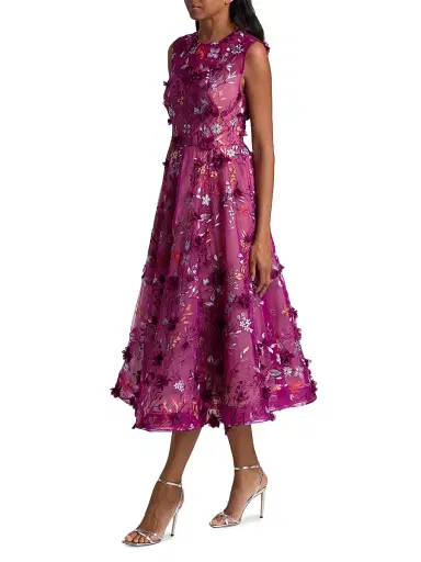 Bronx and Banco Women's Saba Floral-Embroidered Maxi Dress - Burgundy | Thumbnail 2 Bronx and Banco Women's Saba Floral-Embroidered Maxi Dress - Burgundy | Thumbnail 2