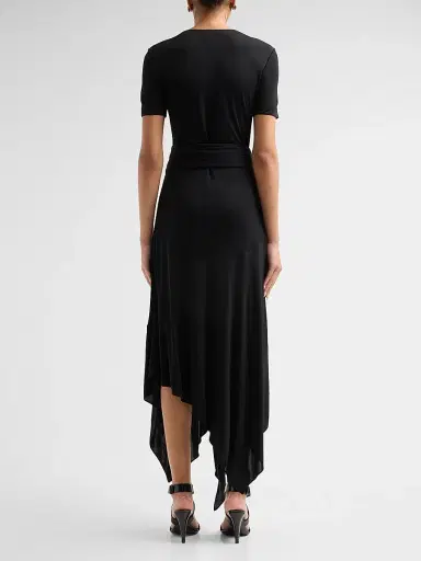 ALAIA Women's Fluid Jersey Belted Maxi Dress - Noir Alaia | Thumbnail 3 ALAIA Women's Fluid Jersey Belted Maxi Dress - Noir Alaia | Thumbnail 3