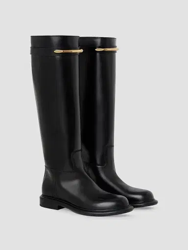 Givenchy Women's Pinch Flat Boots in Leather | Thumbnail 3 Givenchy Women's Pinch Flat Boots in Leather | Thumbnail 3