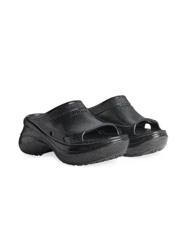 Balenciaga Women's Pool Crocs Slide Sandals - Black | Thumbnail 2 Balenciaga Women's Pool Crocs Slide Sandals - Black | Thumbnail 2