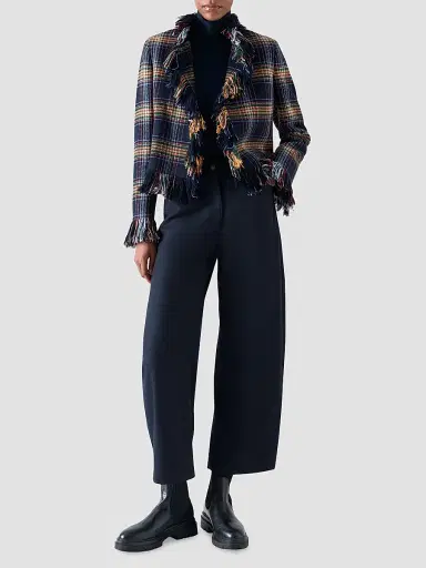 Akris punto Women's Plaid Tweed Wool-Blend Jacket | Thumbnail 2 Akris punto Women's Plaid Tweed Wool-Blend Jacket | Thumbnail 2
