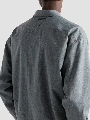 Prada Men's Wool Zipper Shirt - Grey - Size XXL | Thumbnail 6 Prada Men's Wool Zipper Shirt - Grey - Size XXL | Thumbnail 6