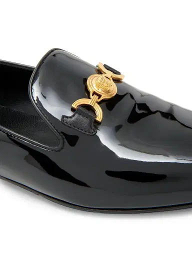 Versace Men's Patent Leather Loafers - Black Vibrated Gold - Size 13 | Thumbnail 5 Versace Men's Patent Leather Loafers - Black Vibrated Gold - Size 13 | Thumbnail 5