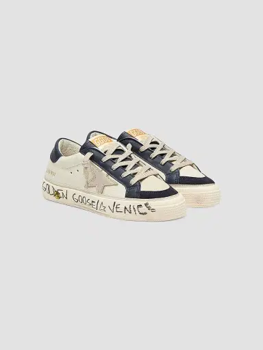 Golden Goose Baby's, Little Kid's & Kid's May Nabuk Low-Top Sneakers - Dirty White 3 (Child) | Thumbnail 2 Golden Goose Baby's, Little Kid's & Kid's May Nabuk Low-Top Sneakers - Dirty White 3 (Child) | Thumbnail 2