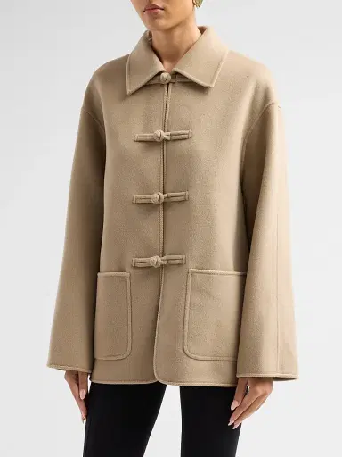 RÓHE Women's Double-Faced Wool Jacket - Desert Brown - Size 12 | Thumbnail 4 RÓHE Women's Double-Faced Wool Jacket - Desert Brown - Size 12 | Thumbnail 4