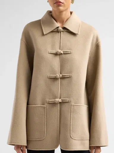 RÓHE Women's Double-Faced Wool Jacket - Desert Brown - Size 12 | Thumbnail 5 RÓHE Women's Double-Faced Wool Jacket - Desert Brown - Size 12 | Thumbnail 5