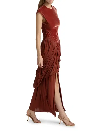 Zimmermann Women's Memento Drape Maxi Dress - Dark Rose | Thumbnail 2 Zimmermann Women's Memento Drape Maxi Dress - Dark Rose | Thumbnail 2